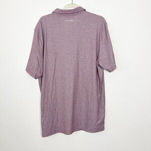 Travis Mathew Mens XL Striped Short Sleeve Golf Polo Athletic Shirt Pima Cotton